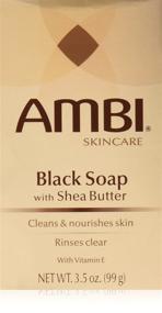 img 4 attached to 🧼 Natural Ambi Skincare Black Soap with Shea Butter, 3.5 Oz (Pack of 2): Deep Cleansing & Nourishing Solution for Healthy Skin