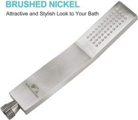 img 1 attached to All-Metal Brushed Nickel Handheld Shower Head Set - High Pressure Combo with Shower Bracket and Hose for a Relaxing Bath Experience