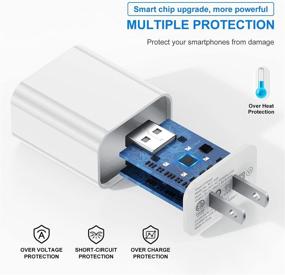 img 2 attached to 🔌 Apple MFi Certified iPhone Charger Bundle - 2Pack 6ft Lightning Cable Cord with Wall Plug and 2.4A Fast Dual Port USB Charging Adapter Block for iPhone 12/11/XR/X/Xs Max/8/7/6/6s Plus/SE/5c/iPad