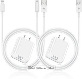 img 4 attached to 🔌 Apple MFi Certified iPhone Charger Bundle - 2Pack 6ft Lightning Cable Cord with Wall Plug and 2.4A Fast Dual Port USB Charging Adapter Block for iPhone 12/11/XR/X/Xs Max/8/7/6/6s Plus/SE/5c/iPad