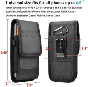 img 3 attached to 📱 Njjex Cell Phone Holster - Samsung Galaxy S21 Ultra S20+ S10 S9 Note 20 A01 A11 A21 A51 A71 A02S A12 A32 A42 A52 iPhone 13 Pro Max 12 11 XS XR 7 8+ Stylo 6 - Nylon Belt Clip Holster Phone Holder Pouch