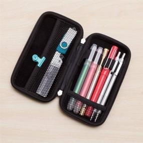 img 2 attached to 🖋️ iDream365 Executive Fountain Pen Holder - Hard Protective EVA Carrying Case/Pouch/Holder for Ballpoint Pen, Active Stylus Pen, Black