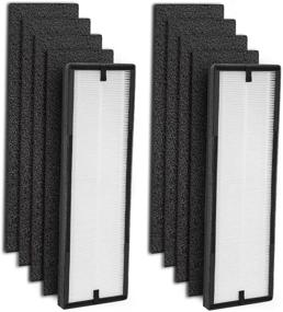 img 4 attached to isinlive 2-Pack NEA-F1 H13 True HEPA Filter for Eureka NEA120 Air Purifier and Toshiba Feature Smart WiFi Air Purifier – Includes 8-Pack NEA-C1 Activated Carbon Replacement Filter