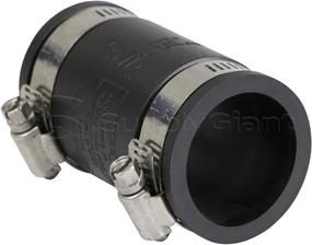 img 1 attached to Black Flexible PVC Coupling with Stainless Steel Clamps by Supply Giant - 1-1/2 Inch