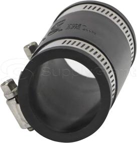 img 2 attached to Black Flexible PVC Coupling with Stainless Steel Clamps by Supply Giant - 1-1/2 Inch