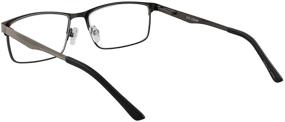 img 2 attached to 👓 Eyecedar 5-Pack Metal Frame Rectangle Reading Glasses for Men with Blue Light Blockers (2.50)