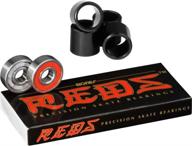 bones reds high-performance skateboard bearings (set of 8 with 4 spacers) logo