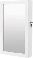 🪞 space-saving white jewelry cabinet armoire with mirror - songmics ujjc51wt логотип