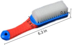 img 1 attached to 🧽 Comfort Grip Emoly Scrub Brush with Flexible Stiff Bristles | Heavy Duty for Bathroom, Shower, Sink, Carpet, and Floor | Blue and Red