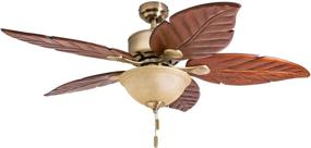 img 4 attached to 🌴 Honeywell 50500-01 Sabal Palm 52" Ceiling Fan in Aged Brass, Enhanced for SEO