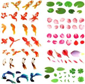 img 3 attached to 36 Sheet Resin Supply Kit, Transparent Resin Film Stickers for Molds, Decorative Stickers for Silicone Resin Molds, Holographic Clear Film 3D Goldfish Resin Inclusion for Crafts