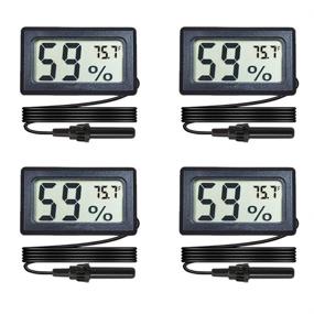 img 4 attached to 🌡️ Veanic Mini Digital Hygrometer Thermometer Gauge: LCD Display, Temperature Fahrenheit & Humidity Meter – Versatile for Incubators, Reptile Plant Terrariums, Humidors, Guitar Cases, Greenhouses – 4-Pack