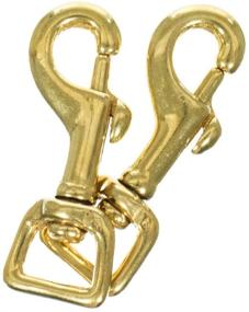 img 4 attached to 🔗 Craft County 1/2 Inch Square Brass Trigger Clip Swivel Snap Hooks - Pack of 2 - Ideal for Leathercrafts, Dog Leads, Purses, and More