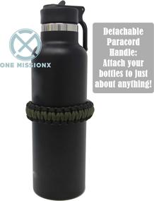 img 3 attached to 🔒 Набор крышки с соломкой и парашютной ручкой One MissionX для бутылок Hydro Flask стандартного горлышка 24, 21, 18, 12 унций и бутылок Simple Modern Ascent – гарантированная защита от протечек.