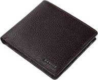 banuce genuine leather bifold wallet men's accessories logo