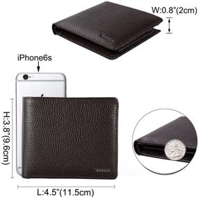 img 2 attached to Banuce Genuine Leather Bifold Wallet Men's Accessories