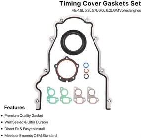 img 1 attached to Timing Cover Gasket Set Compatible