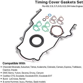 img 3 attached to Timing Cover Gasket Set Compatible