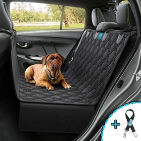 img 4 attached to 🐾 Ultimate Dog Back Seat Cover Protector: Waterproof, Scratchproof, and Hammock Design for Maximum Car Protection - Durable and Washable with Non-slip Technology, Perfect for Cars and SUVs - Includes Belt Leash!