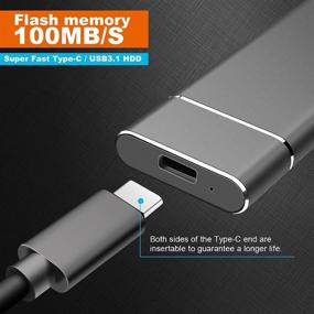 img 1 attached to 💻Ультра тонкий портативный внешний жесткий диск USB3.1 для Mac PC ноутбук - C-Красный, вместимость 1 ТБ: Оптимизируйте свое хранилище данных!