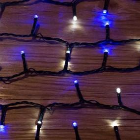 img 2 attached to 🎄 Christmas String Lights WISD 600 LED 108ft Twinkle Fairy Lights - Blue + White, for Indoor and Outdoor Decor, Plug-in String Lights for Christmas Tree, Room, Patio, Garden, Wedding Party