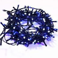 🎄 christmas string lights wisd 600 led 108ft twinkle fairy lights - blue + white, for indoor and outdoor decor, plug-in string lights for christmas tree, room, patio, garden, wedding party логотип