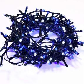 img 4 attached to 🎄 Christmas String Lights WISD 600 LED 108ft Twinkle Fairy Lights - Blue + White, for Indoor and Outdoor Decor, Plug-in String Lights for Christmas Tree, Room, Patio, Garden, Wedding Party