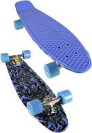 🛹 skateboard for beginners and pros - 27-inch vintage board for kids and adults - stylish shortboard with swapable wheels logo