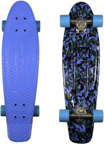 img 2 attached to 🛹 Skateboard for Beginners and Pros - 27-inch Vintage Board for Kids and Adults - Stylish Shortboard with Swapable Wheels