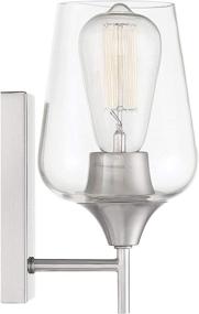 img 1 attached to Savoy House 9-4030-1-SN Octave 1-Light Wall Sconce In A Satin Nickel Finish With Clear Glass (9