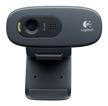 logitech hd webcam c270: crisp 720p widescreen video calling & recording (960-000694), lightweight and portable at 3.15 lb. logo