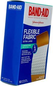 img 2 attached to 💯 10 ct Pack of 3 Extra Large All One Size Band-Aid Flexible Fabric Bandages