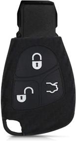 img 2 attached to 🔒 Enhanced Protection with kwmobile Silicone Key Fob Cover for Mercedes-Benz 2-3 Button Car Key - Carbon Black