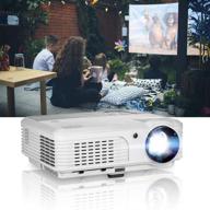 🎥 eug native 1080p projector - hd lcd home theater multimedia projector with 2hdmi/usb input - 4600 lumen led movie projectors for outdoor, party, gift, kid cartoon - compatible with smartphone/tv stick/pc/dvd logo