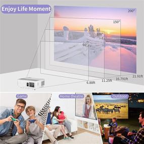 img 3 attached to 🎥 EUG Native 1080P Projector - HD LCD Home Theater Multimedia Projector with 2HDMI/USB Input - 4600 Lumen LED Movie Projectors for Outdoor, Party, Gift, Kid Cartoon - Compatible with Smartphone/TV Stick/PC/DVD