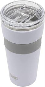 img 3 attached to BUILT 24 oz Shasta - Double Wall Vacuum Insulated ☕️ Stainless Steel Tumbler for Coffee and Water, featuring Easy-to-Clean Flip Lid