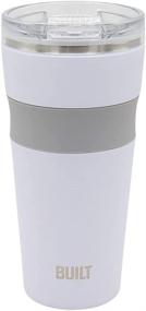 img 4 attached to BUILT 24 oz Shasta - Double Wall Vacuum Insulated ☕️ Stainless Steel Tumbler for Coffee and Water, featuring Easy-to-Clean Flip Lid