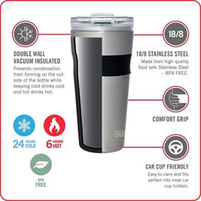 img 2 attached to BUILT 24 oz Shasta - Double Wall Vacuum Insulated ☕️ Stainless Steel Tumbler for Coffee and Water, featuring Easy-to-Clean Flip Lid