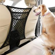 rabbitgoo dog car net barrier: 3-layer mesh organizer, metal hooks, &amp; storage pouch logo