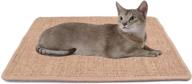 natural sisal cat scratcher mat - cat scratch pad, anti-slip kitty scratching post, sleeping carpet for grinding claws to protect furniture logo