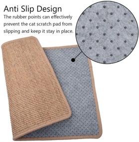 img 1 attached to Natural Sisal Cat Scratcher Mat - Cat Scratch Pad, Anti-Slip Kitty Scratching Post, Sleeping Carpet for Grinding Claws to Protect Furniture