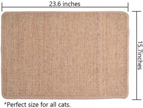 img 2 attached to Natural Sisal Cat Scratcher Mat - Cat Scratch Pad, Anti-Slip Kitty Scratching Post, Sleeping Carpet for Grinding Claws to Protect Furniture