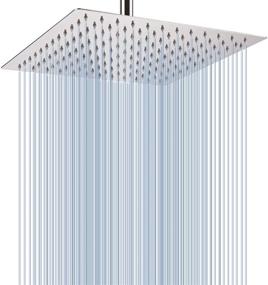 img 4 attached to 🚿 Voolan Rain Shower Head: California Compliant 1.8 GPM - 12 Inches Stainless Steel - Ideal Bathroom Shower Head Replacement