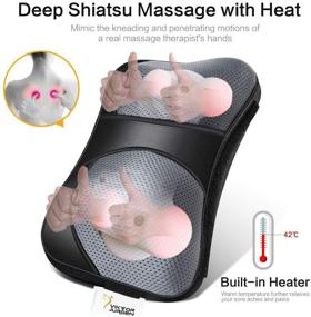 img 1 attached to VIKTOR JURGEN Neck Massage Pillow - Shiatsu Deep Kneading Shoulder, Back, and Foot Massager with Heat - Relaxation Gifts for Women, Men, Dad, Mom