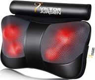 viktor jurgen neck massage pillow - shiatsu deep kneading shoulder, back, and foot massager with heat - relaxation gifts for women, men, dad, mom logo