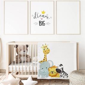 img 3 attached to 👶 Bubbee Baby Milestone Blanket Safari - Flannel Fleece Blanket for Boys and Girls, Month Baby Milestone Blanket with Marker - Newborn Gifts for Photography - Large 40&#34; x 60&#34;