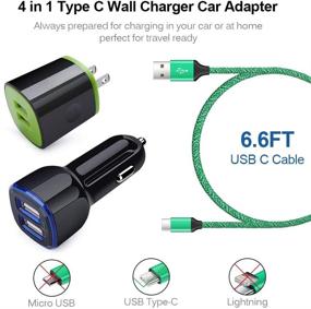 img 2 attached to ✅ Fast Charging USB C Car Charger Set + Wall Charging Block & Type C Cable Compatible for Samsung Galaxy S20+ S20 Ultra A20 A11 A51 A30 A40 A50 A70 A71 A80 A90 A10E A20E A20S A30S A9 A50S S10+ Note 20 10