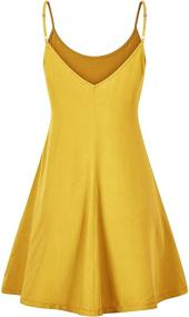 img 3 attached to MSBASIC Sundress Adjustable Strappy Yellow