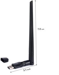 img 3 attached to OURLINK 600Mbps Mini Dual Band Wireless Network Adapter 🔌 with 5dBi Antenna - Win Vista/7/8.1/10, Mac OS X 10.9-10.15 Compatible