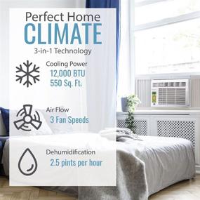 img 3 attached to 🌬️ Keystone 12,000 BTU Window Mounted Air Conditioner: Energy Efficient Cooling for Rooms up to 550 Sq. Ft, Remote Control & Sleep Mode Included